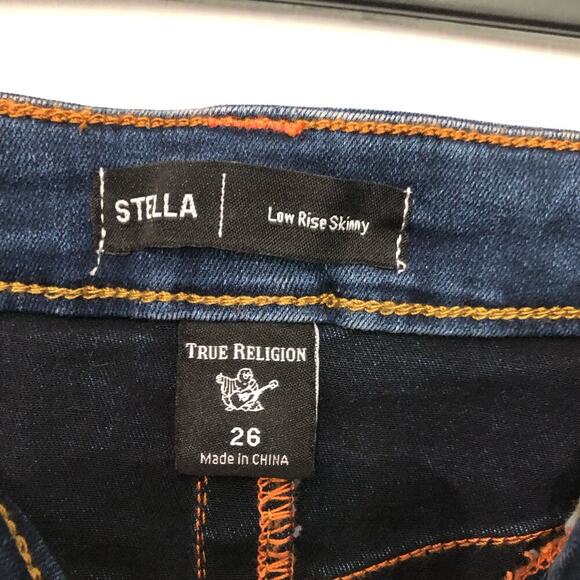 True Religion Women's Stella Mid-Rise Flap  SkinnyLeg Jeans Size 26 New With Tag - Picture 4 of 10